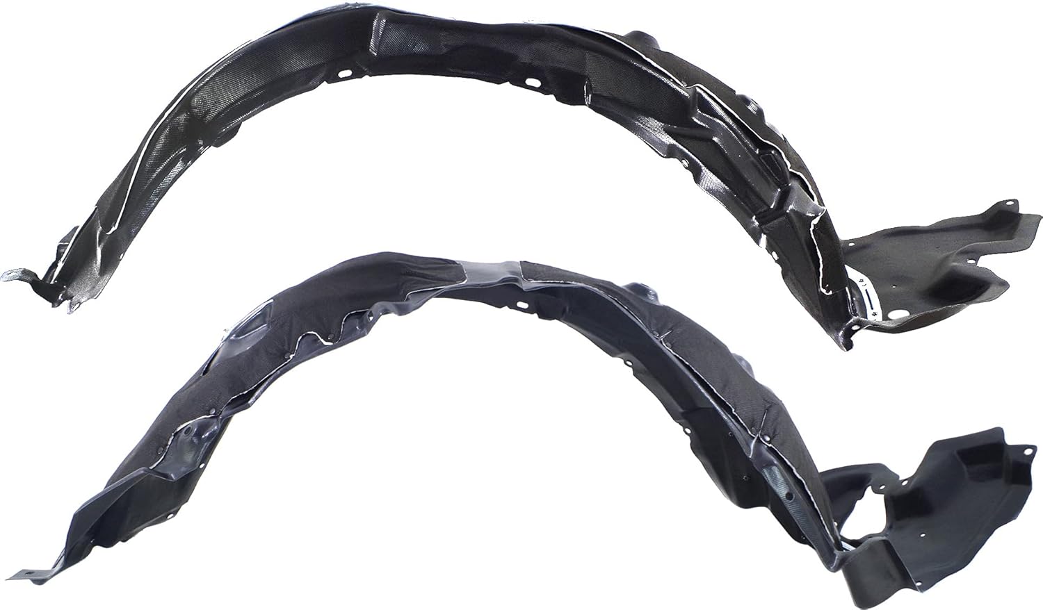 Evan Fischer Fender Liner Set Compatible with 2006-2008 Lexus IS250, Fits 2006-2008 Lexus IS350, Front, Driver and Passenger Side, with Insulation Foam and Extension Sheet LX1251112 LX1250112