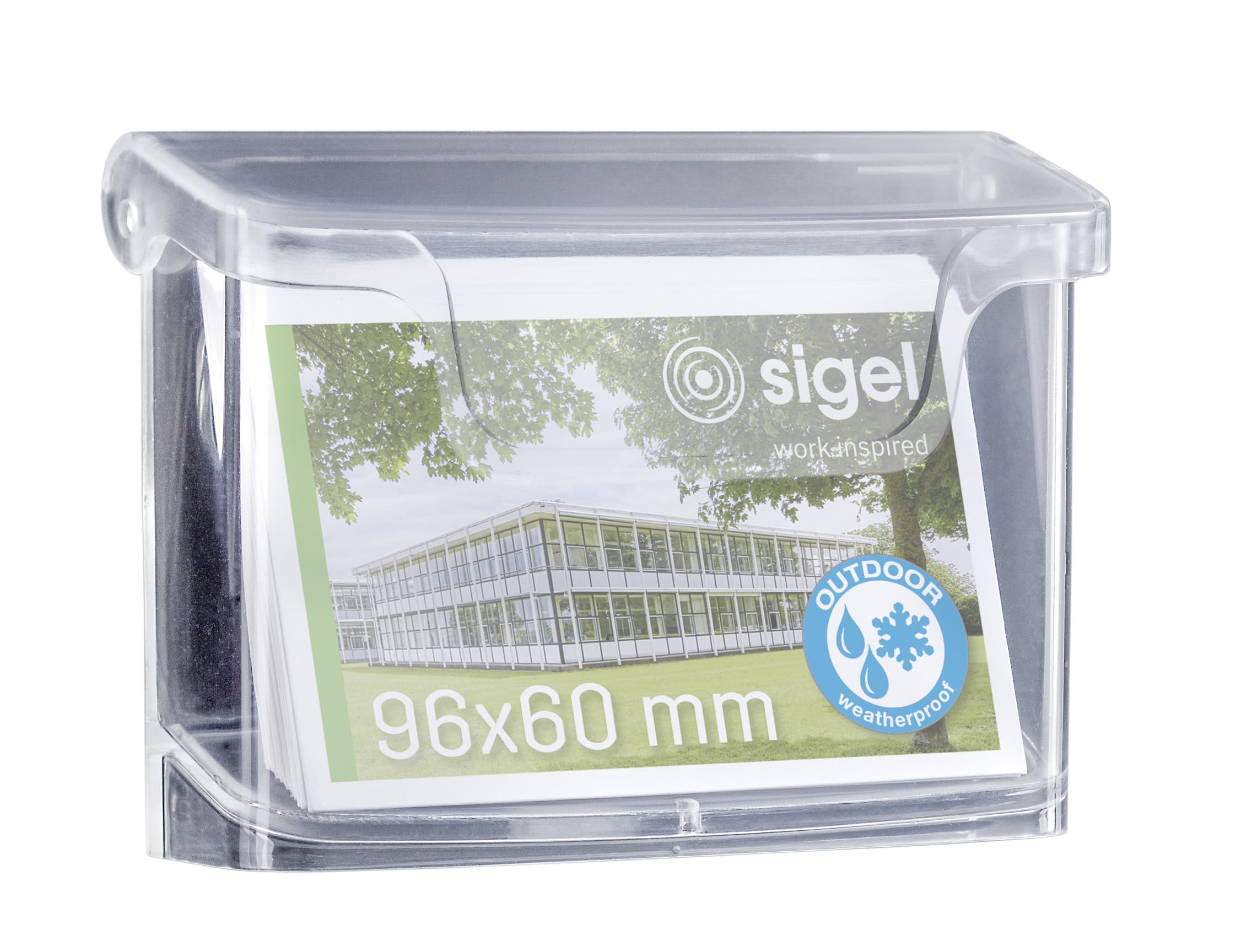 Sigel LH326 Tarjetero para exterior, de puerta o pared, acrilico resistente a UV, para 60 tarjetas, 1 ud