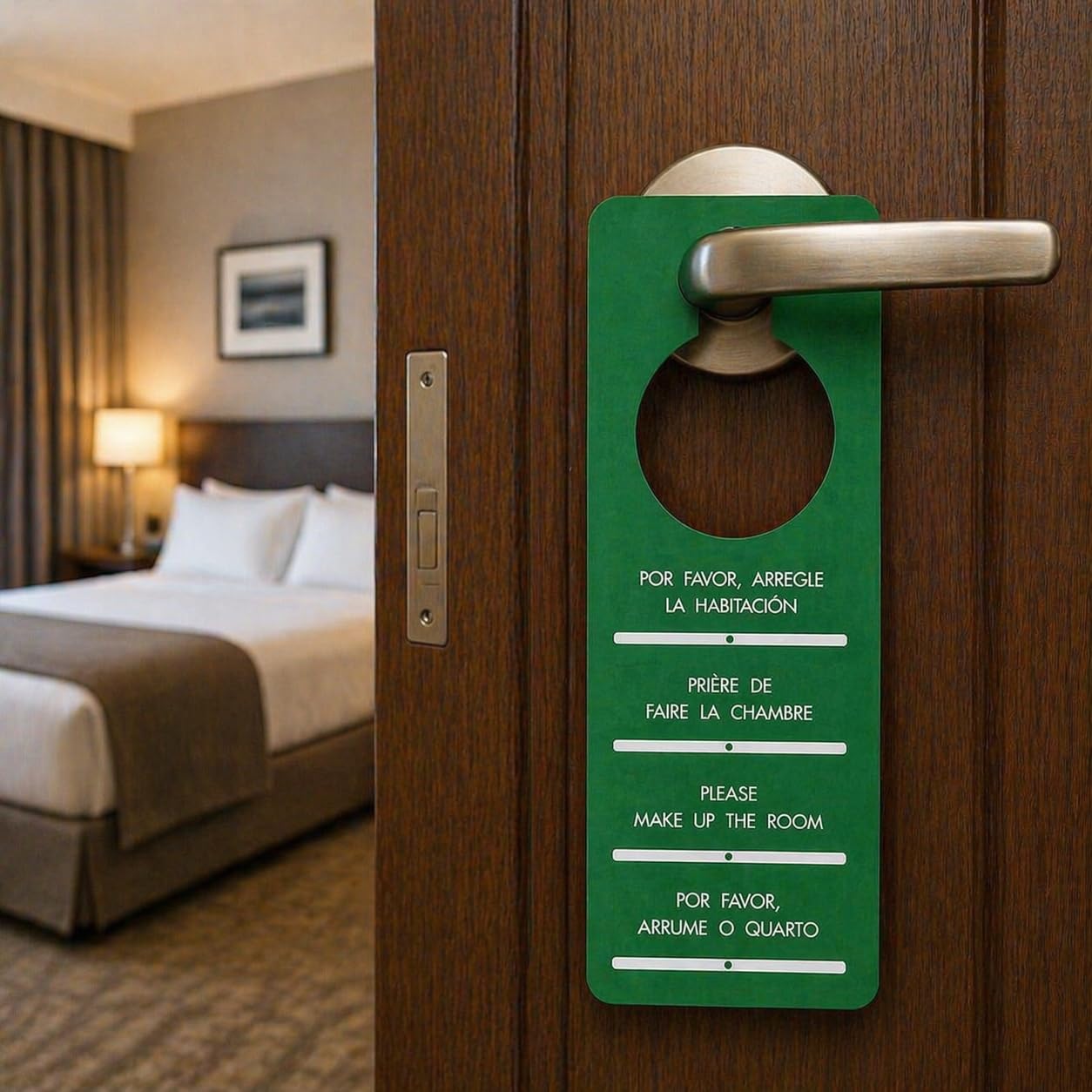 100 Carteles de NO MOLESTAR para Hoteles | Carteles de Doble Cara con Mensajes "Por Favor No Molestar" y "Por Favor Arreglen la Habitación" | Ideal para Hoteles, Apartamentos, Casas Rurales