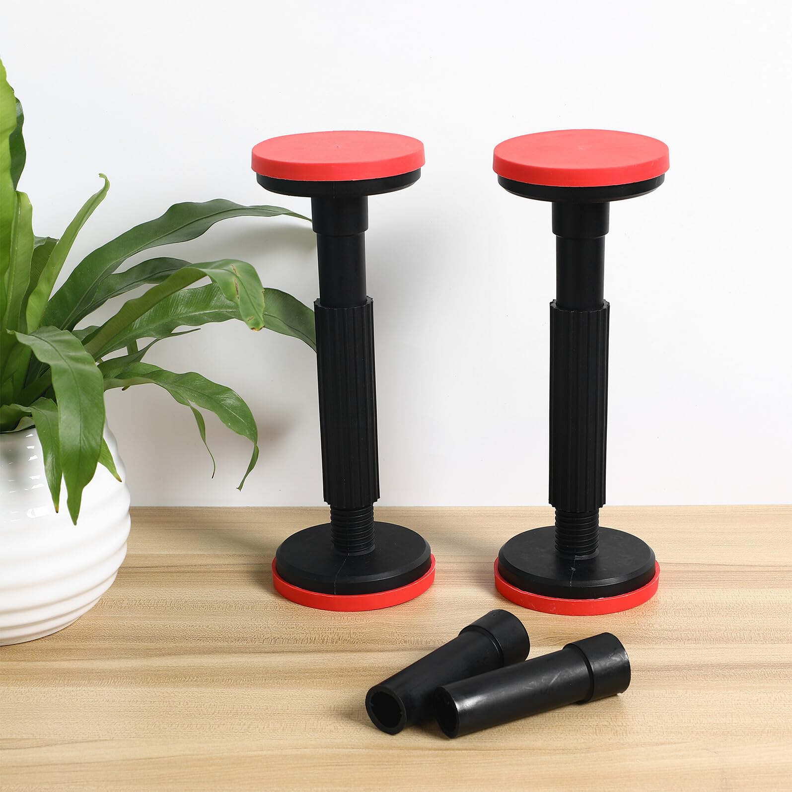 2 Stück Verstellbare Möbelbeine mit 18-44cm Bereich, Schwarz