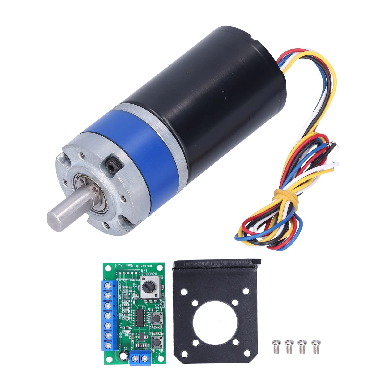Motor de Reducción de Velocidad sin Escobillas DC24V con Controlador para Instrumentación y Monitoreo de Seguridad Engranaje Totalmente de Acero 1 Unidad (1600RPM)