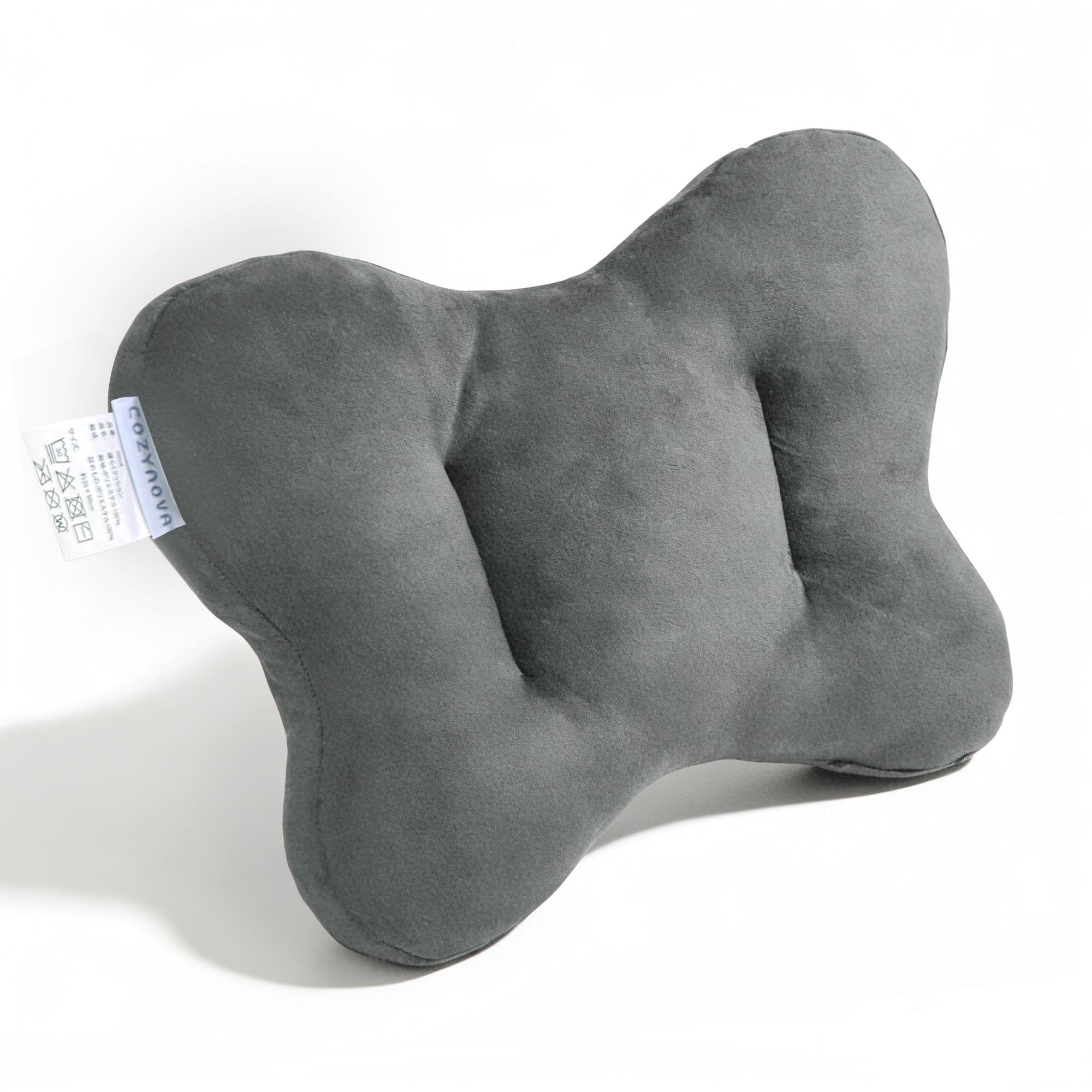 COZYNOVA Lumbar Pillow, Backrest Cushion, Butterfly Shaped Design, Multifunctional Lumbar Pillow, Lower Back Support, Body Pressure Distributing, Gentle on Skin, Washable, Multi-functional, Nap Pillow, Body Pillow, Foot Pillow, For Office/Home/Car, Approx. 13.8 x 19.7 inches (35 x 50 cm), Dark Gray gray (dark gray)