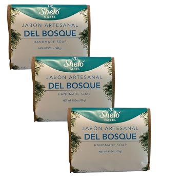 Shelo Nabel Del Bosque Handmade Soap, 3.52 oz, Forest Fragrance Pack of 3