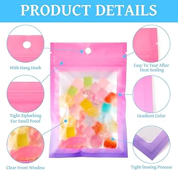 Amazon.co.jp: Beadthoven チャック付き ポリ袋 カラフル ジッパー袋