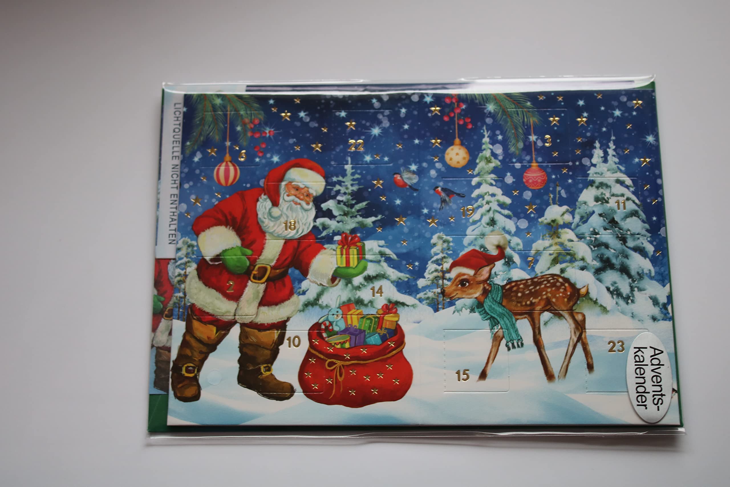 Cactus GmbH Adventskalender Karte mit Einleger und Umschlag -  Glckwunschkarte zum Aufstellen Nikolaus mit Reh = 1 Stck : Amazon.de:  Brobedarf & Schreibwaren