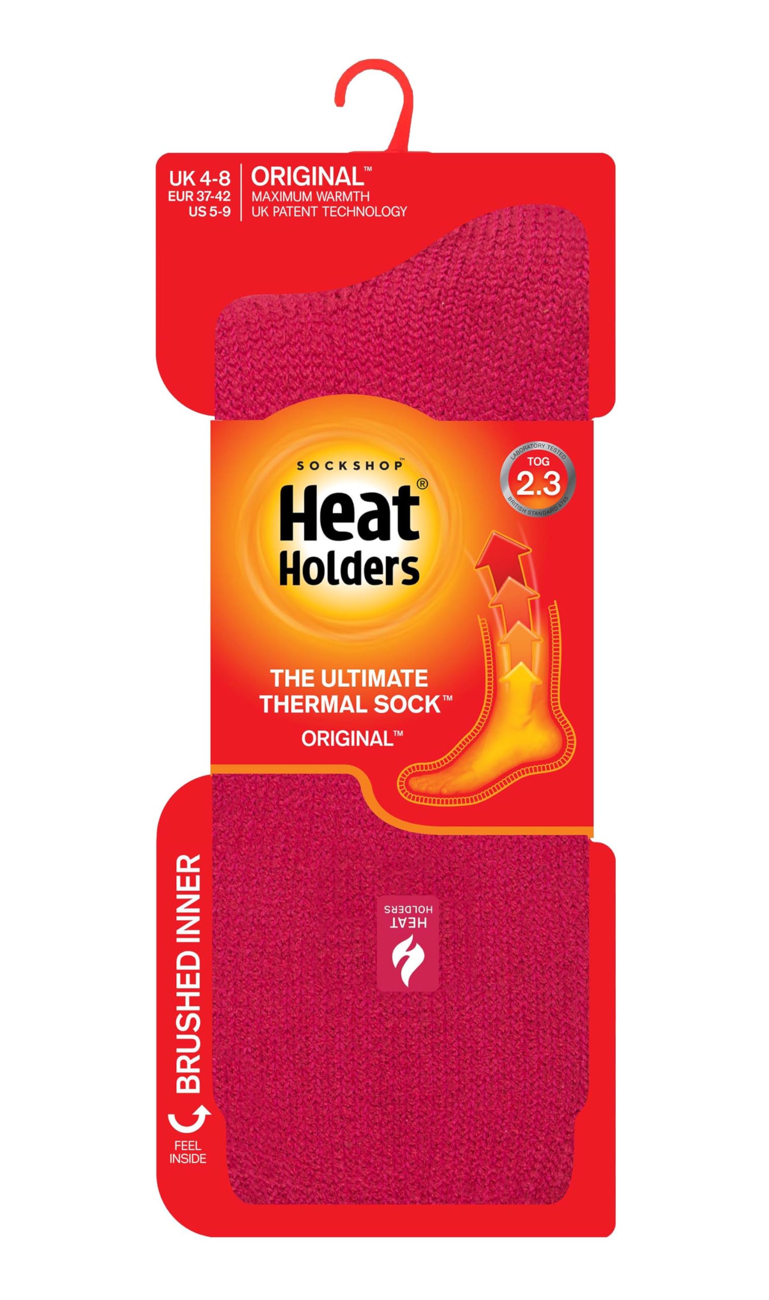 HEAT HOLDERS - Women's Original Ultimate Thermal Socks, One size 5-9 us (Rasberry)