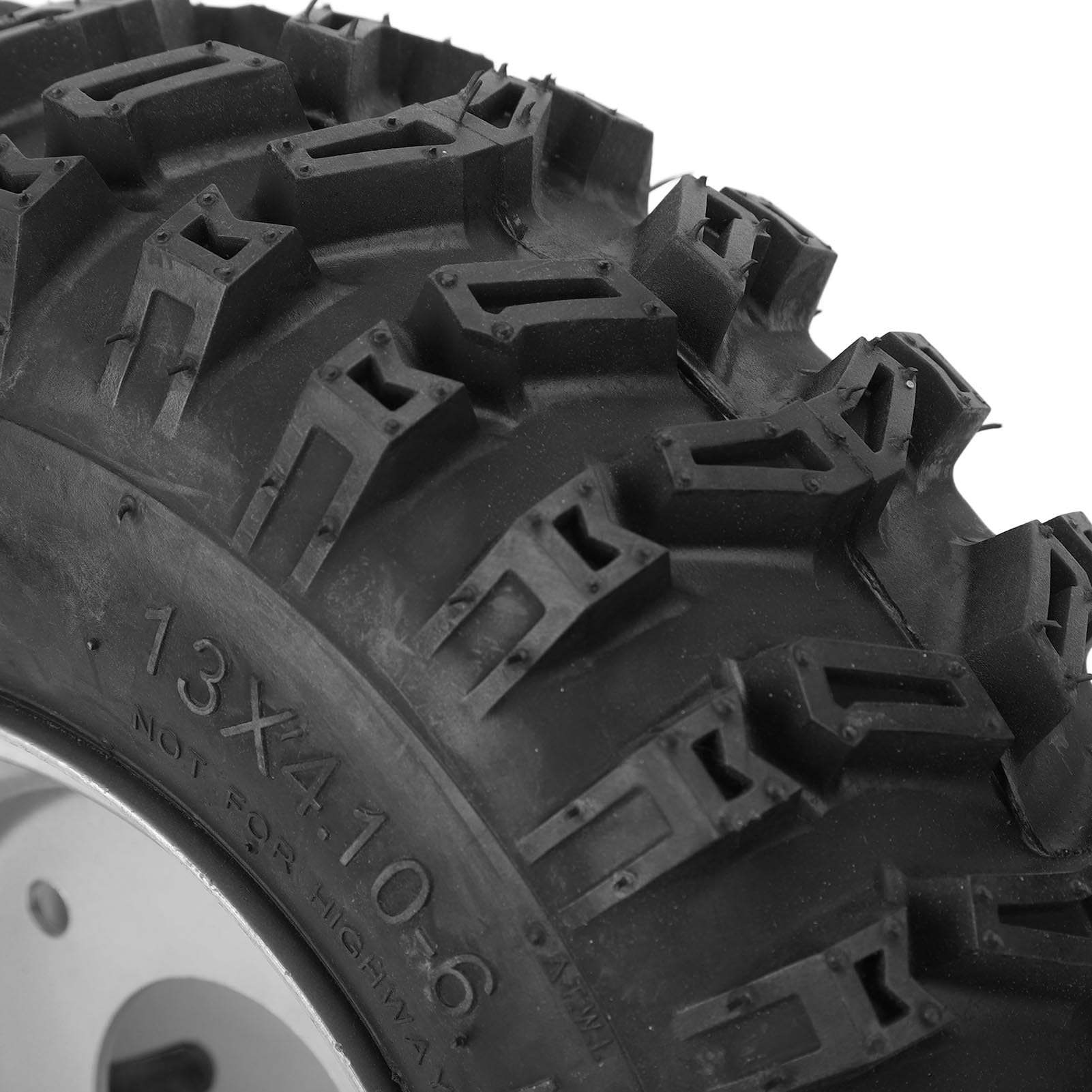 Tbest 13x4.1 6 Pneumatici Pneumatici Tubeless in Lega di Alluminio con Cerchioni in Gomma Antideflagrante per ATV Quad Off Road Carrello Go Kart Ruote Durevoli Ad Alte Prestazioni in