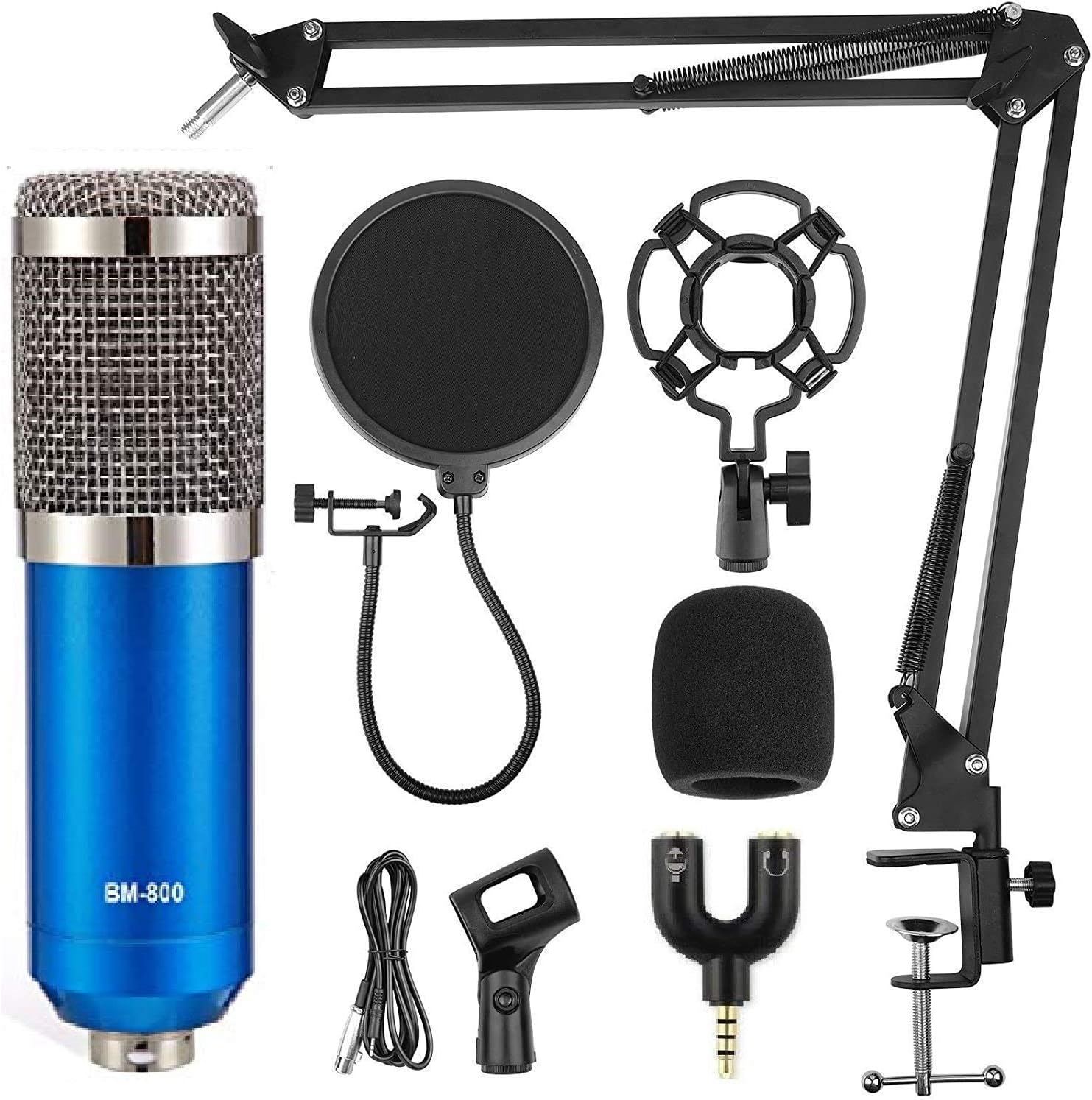 Zucca Studio Recording Professional Condenser BM 800 Blue Microphone