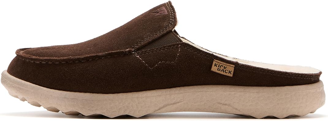 Kickback Chaise Men s Backless Mules   Casual Slip-On Suede Clogs for Men   Comfortable Indoor & Outdoor Shoes with Anti Slip Sole and Wool Lining - Everyday Footwear
