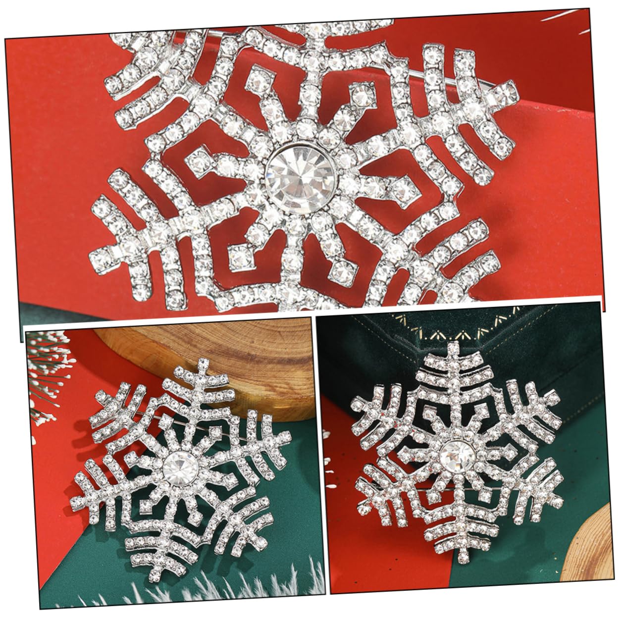 Jewellery Boutonniere Snowman Pins Schnee Weihnachten Emaille Lappel Kristall Brosche Schneeflockenabzeichen Rückenstift Strasssteine Jewellery