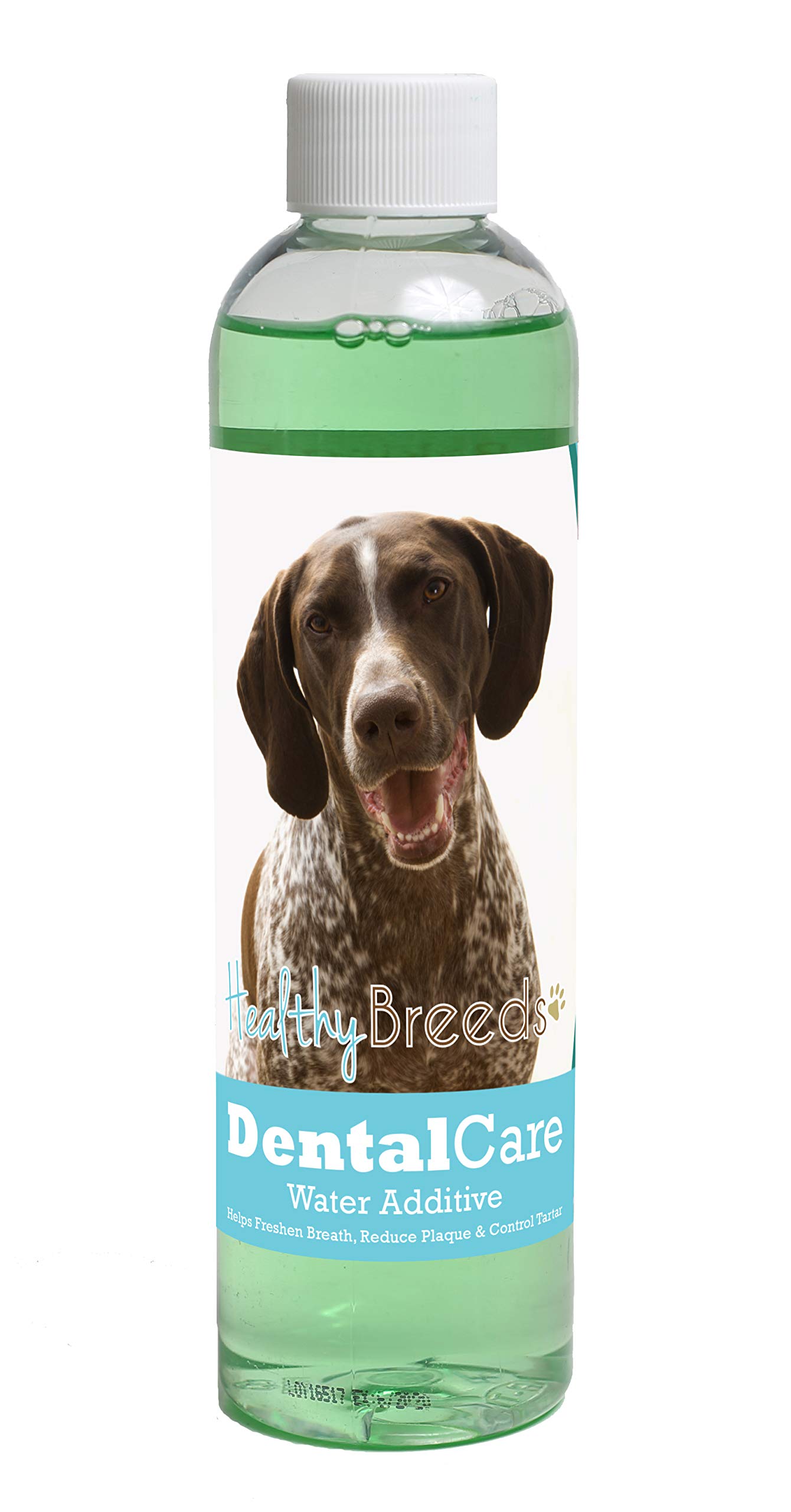 Healthy Breeds Dog Dental Care Water Additive for German Shorthaired Pointer - Helps Freshen Breath, Reduce Plaque &amp; Control Tartar - Mint Flavor - 8 oz