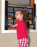 Vista 3 de Prime-Line S 4780 - Parrilla de ventana de acero al carbono pintado en blanco, con bisagras y 4 barras (paquete individual)