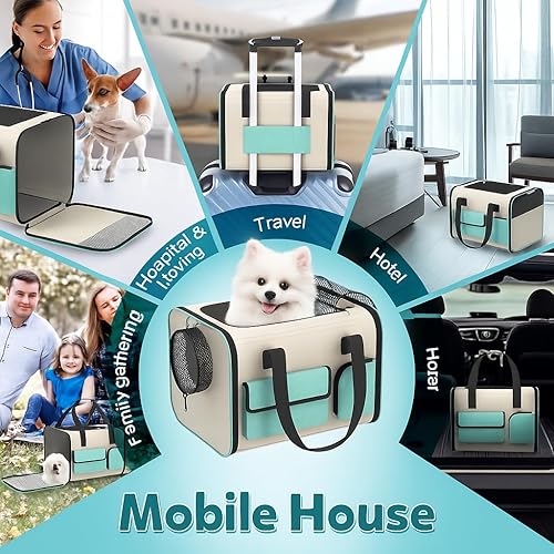 Miniatura 7 de Transportador de gatos suave para aerolíneas aprobado bolsa de viaje para perros pequeños - Transportador de viaje para mascotas para gatos pequeños