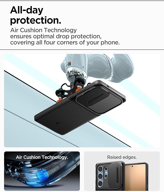 Spigen Optik Armor Case for Samsung Galaxy S25 Ultra - Black