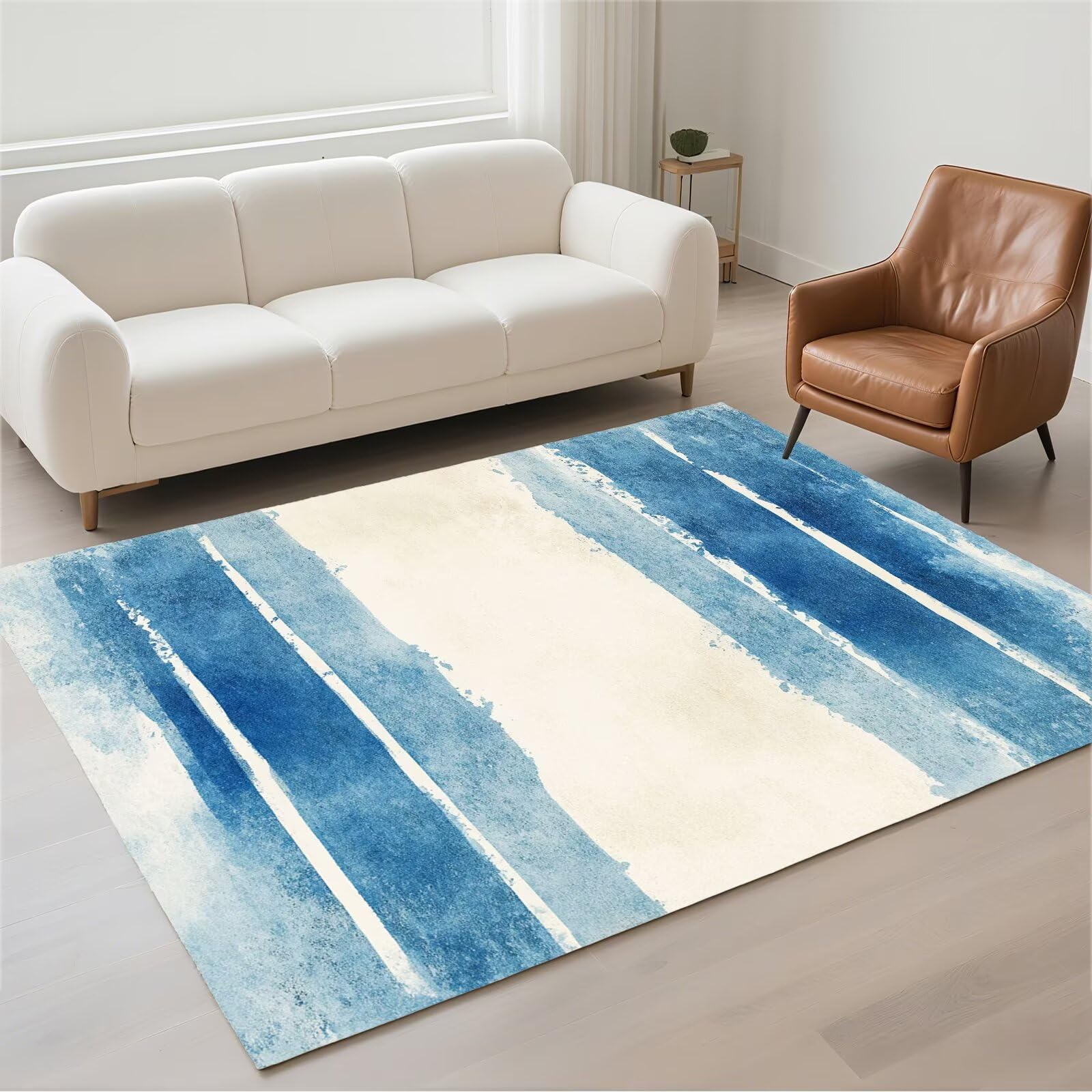 Tapis de cuisine imperméable navy 60x90cm idéal pour sécuriser un couloir passant