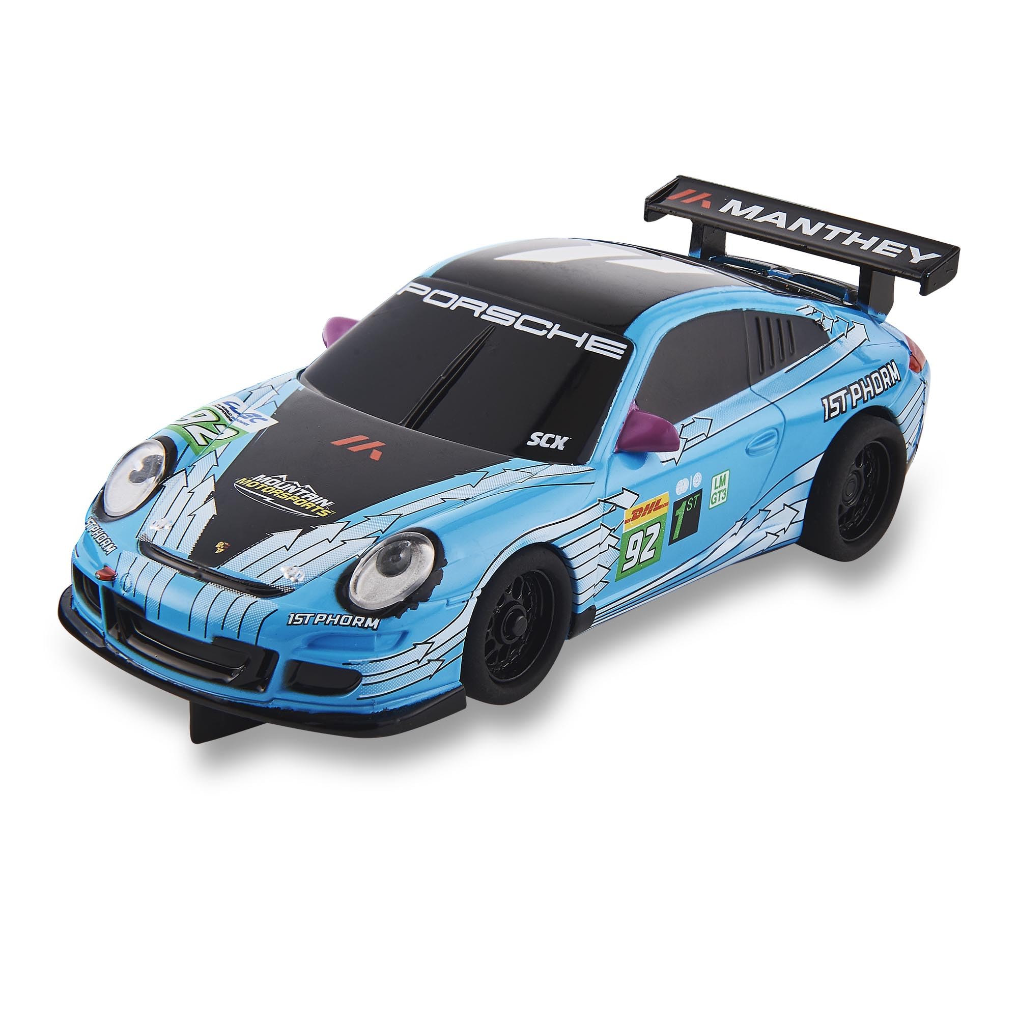 SCALEXTRIC - Compact Racing Vehicle - Slot Car - Scale 1:43 (SCX Porsche 911 GT3 - #92)
