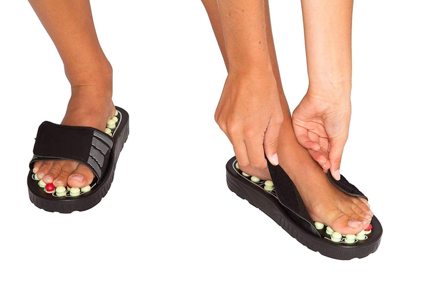 Consepta Spring acupressure and magnetic manual therapy ACCU Paduka Paduka Full Body Blood Circulation Natural Leg Foot Massagar (Black Color) Consepta Spring acupressure and magnetic manual therapy ACCU Paduka Paduka Full Body Blood Circulation Natural Leg Foot Massagar (Black Color)