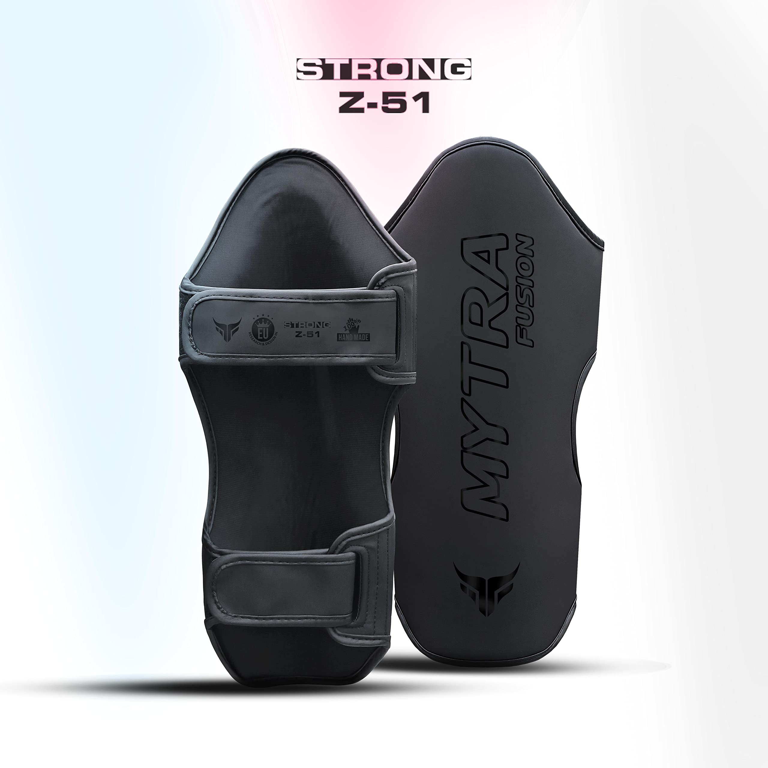Mytra Fusion Protege Tibia Boxe MMA Protege Tibia Cuir Artificiel Protege Tibia Boxe Muay Thai, Entraînement, Sparring, Kickboxing, Arts Martiaux protège Tibias