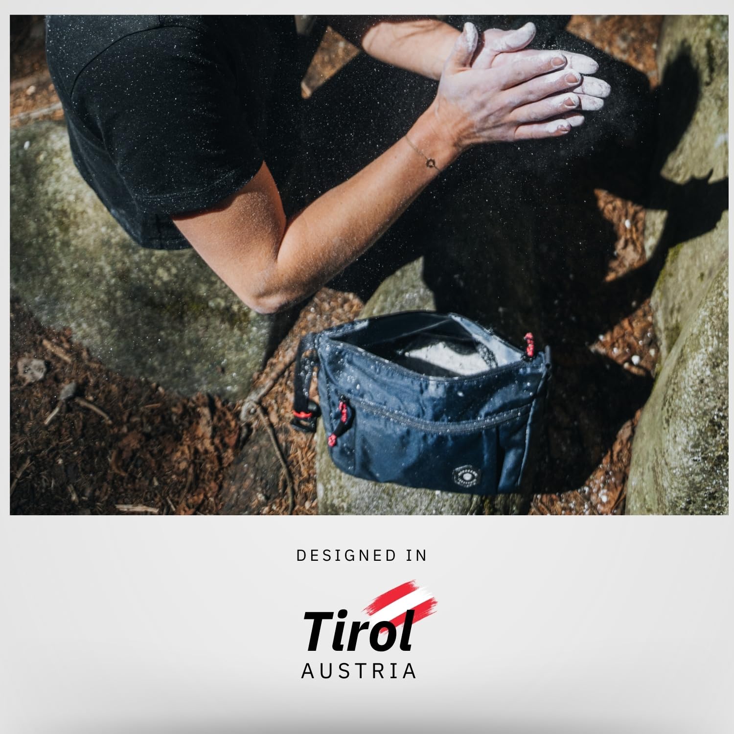NORDKAMM Boden Chalkbag zum Klettern & Bouldern, perfekt für die Kletterhalle oder draußen, Chalk Bag aus Robic Performance Nylon, Magnesia-Beutel