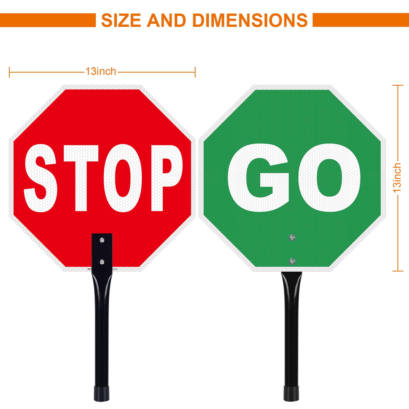 USA看板　stop　GO DIESOTT Stop Go Sign with Handle, 13