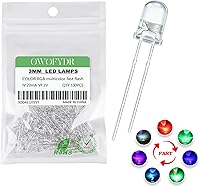 Vista 30 de 100 lámpara LED de diodo de luz blanca cálida de 5mm (Lente Transparente Redonda DC 3V 20mA) Bombilla de iluminación, componente electrónico, luz