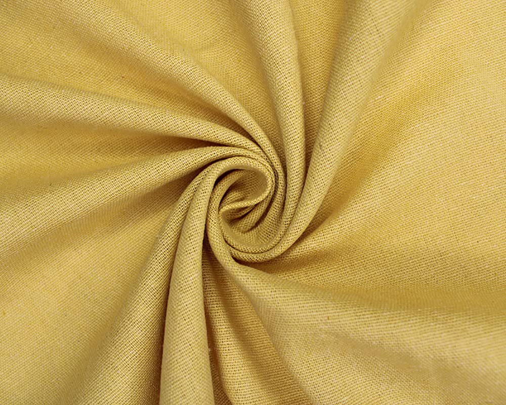 Linen Mix Fabric - Mustard Yellow - Plain Linen Blend Craft Fabric Material Metre