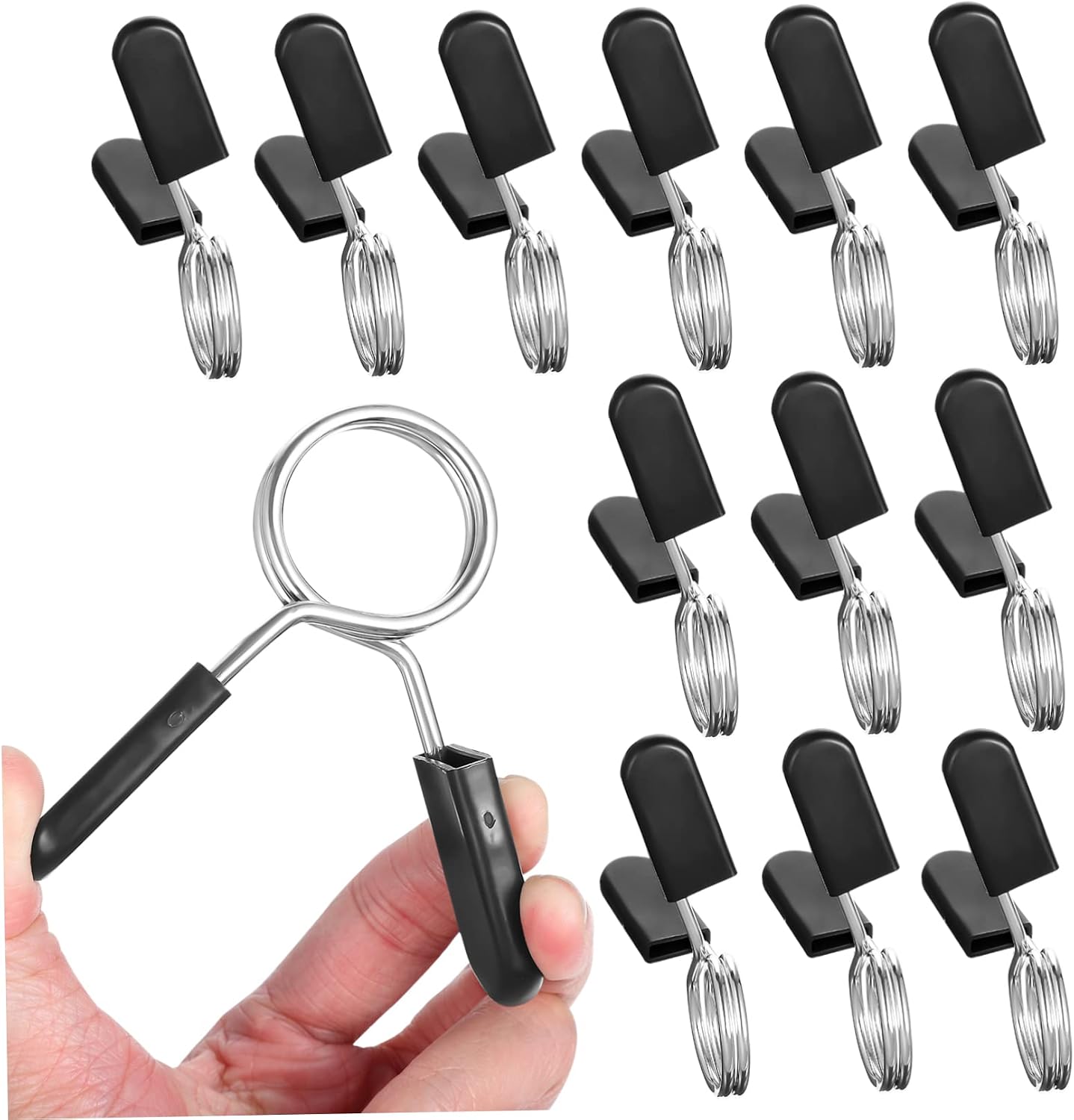 Toddmomy Buckle Fastener Barbell Pad Pins Hooks Barbell Clamps Cords Poles Barbell Clip Bungee Weight Lifting
