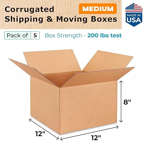 Miniatura 114 de Cajas para envío IDL Packaging - B-1266-5 de cartón corrugado, tamaño pequeño, de 12 pulgadas de largo x 6 pulgadas de ancho x 6 pulgadas de alto