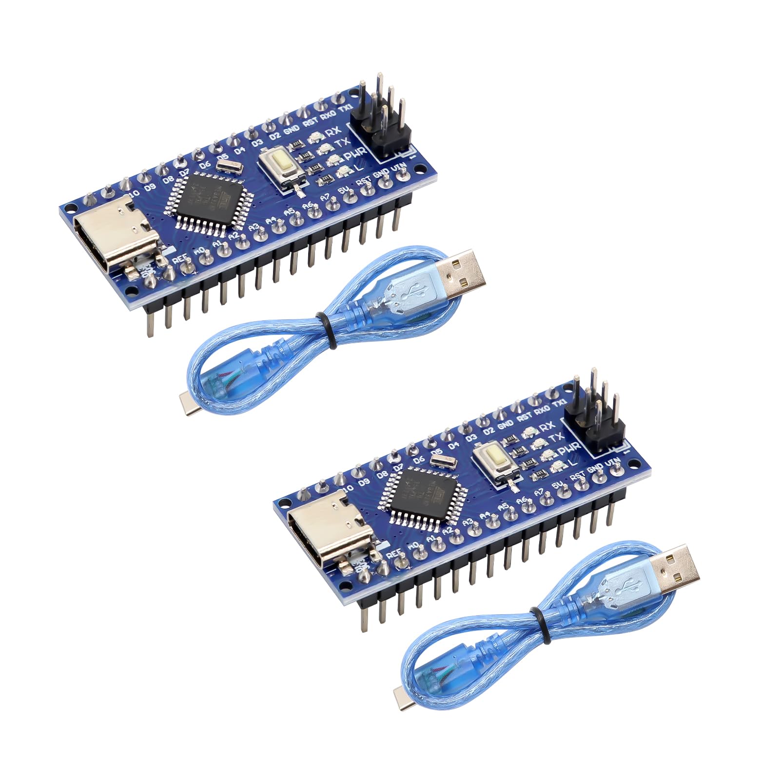 Nano-V3-mega328P Placa de Desarrollo con Cable Binghe 2 Piezas Nano-V3-mega328P