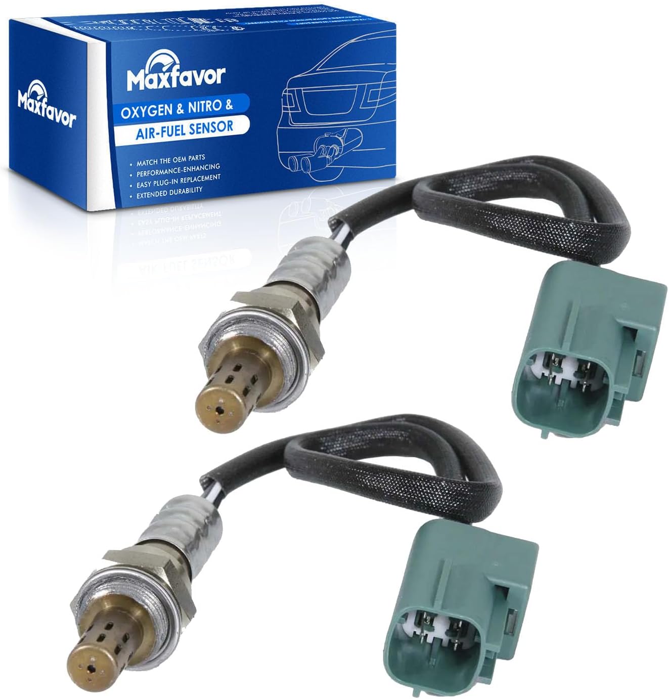 Maxfavor 2Pcs Upstream Oxygen O2 Sensor Replacement for 2003 Nissan Murano V6 3.5L O2 Sensor 234-4296 234-4296