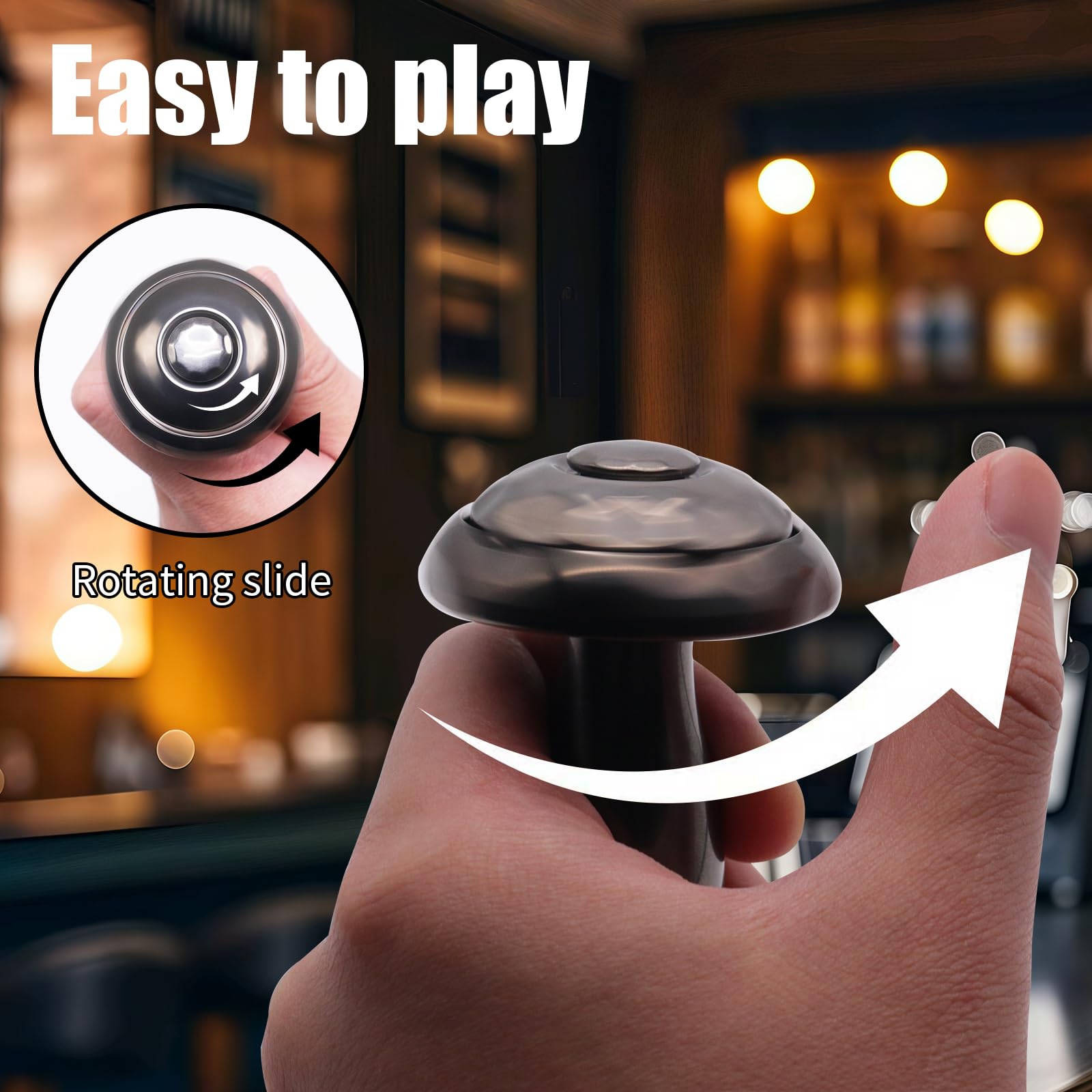 Fidget element przesuwny z metalu, zabawka przesuwna ADHD, metalowa zabawka relaksacyjna do pracy, podróży, gospodarstwa domowego