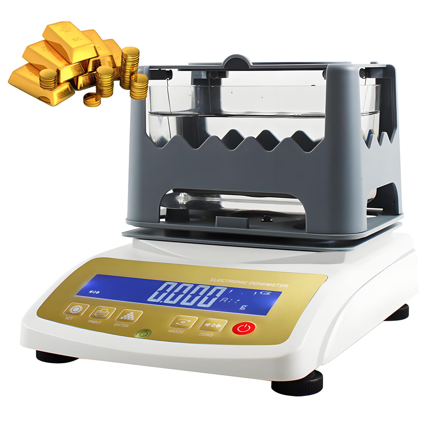 DUMIPME Gold Testing Machine,Digital Purity Content Detector with Density Meter Function, for K Value, Karat, and Authenticity Analysis of Gold, Silver, Platinum 600K