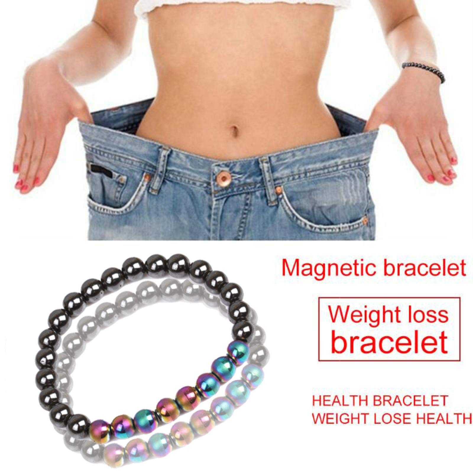 WAINIS 10 Braccialetti Terapia In Ematite E Pietre Naturali – 8mm, Elastici, Per Uomo E Donna, Antistress