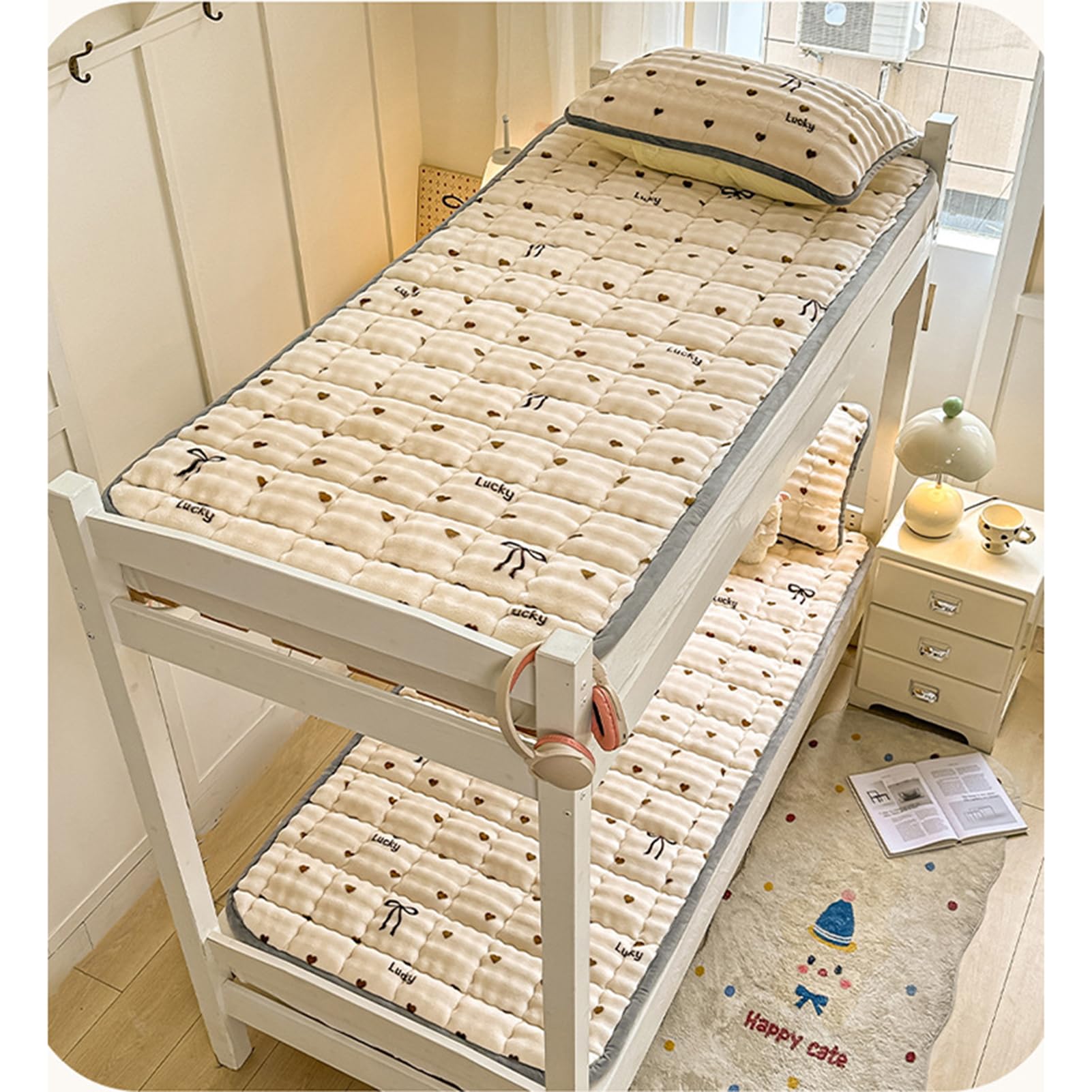 Pluszowa nakładka na materac, antypoślizgowa japońska nakładka na materac futon