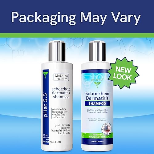 Miniatura 2 de pHat 5.5 Champú sin sulfato y sin fragancia, seguro para la dermatitis seborreica, para calmar el cuero cabelludo seco y con picazón, champú