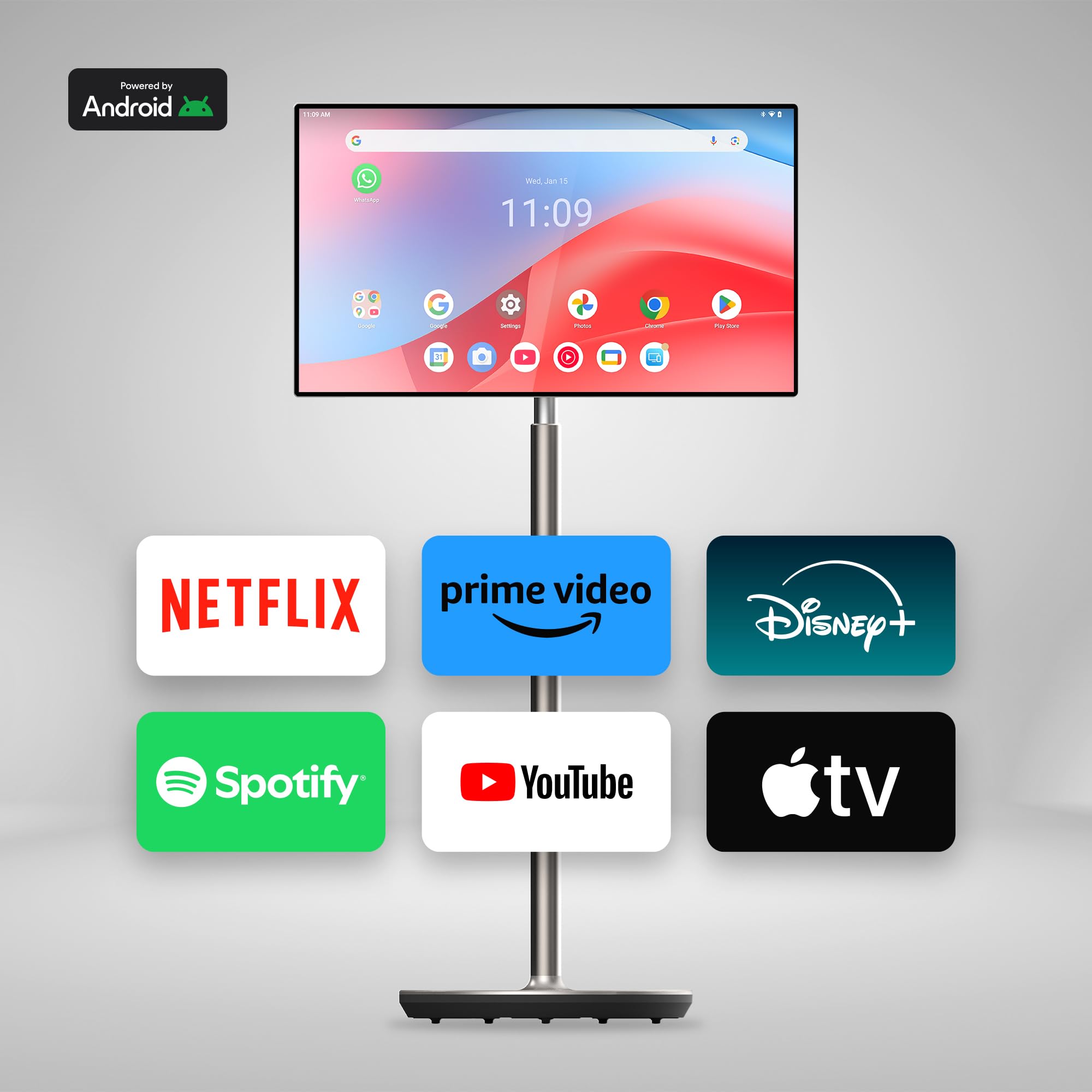 THOMSON Go Plus 32 Pouces (81 cm) Android Portable 4K UHD écran Tactile Wi-Fi 6 Bluetooth 5.1 Batterie 4h
