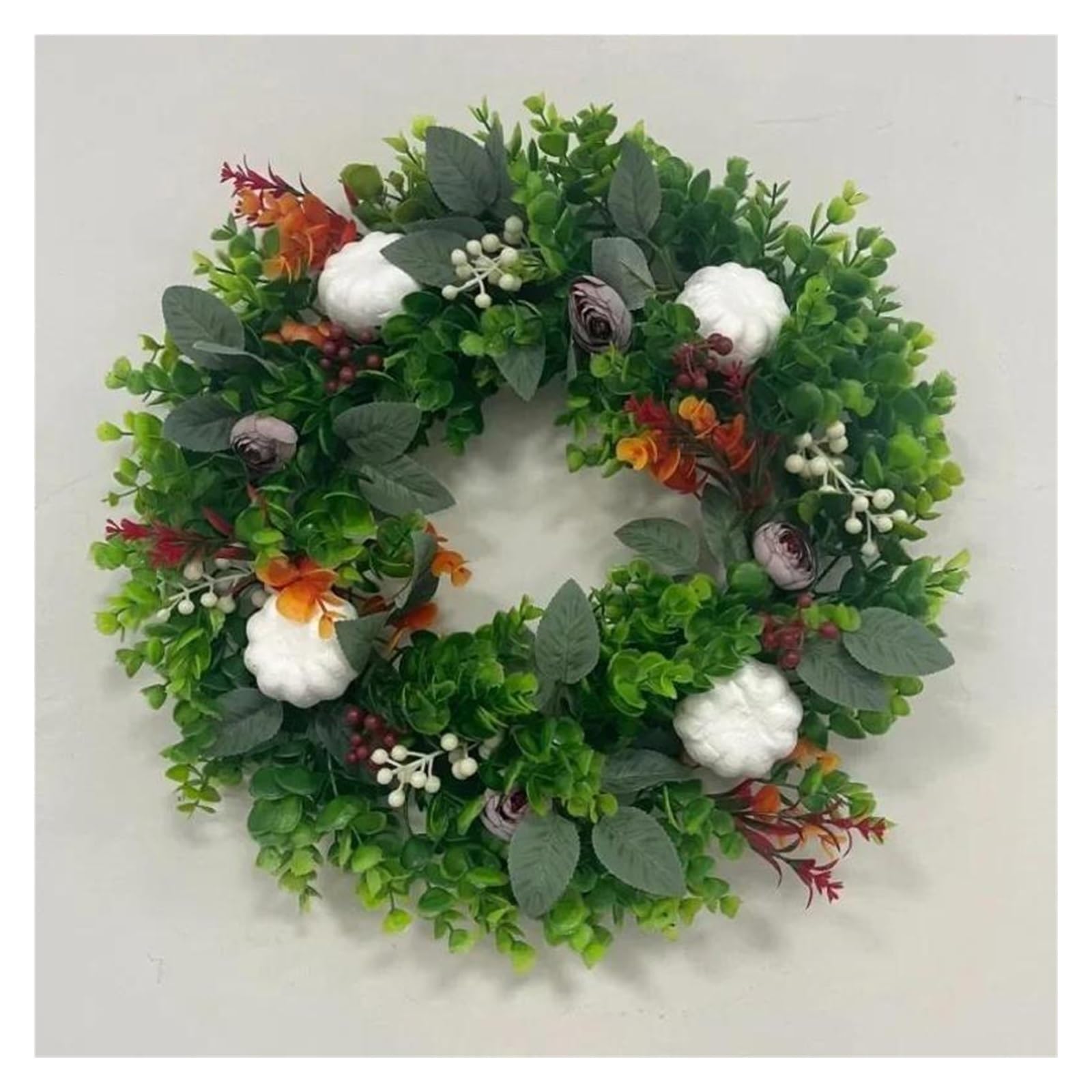Coronas Decorativa Guirnalda de Puerta otoño Calabaza Ranunculus