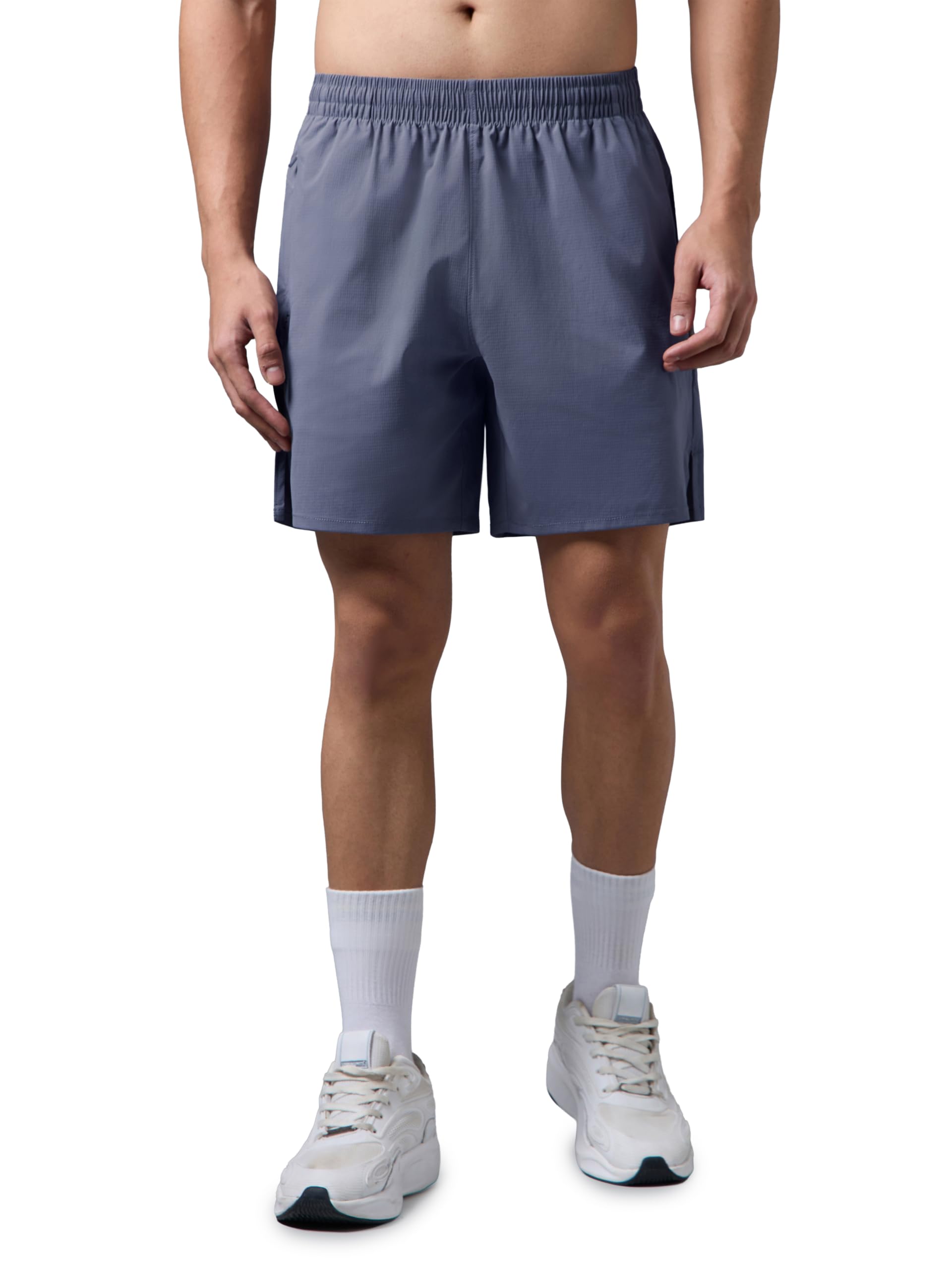 TECHNOSPORT Men's Solid Slim Fit Sports Shorts TS DURAFLEX 4 Way Stretch Quick Dry Breathable Gym Running Training Workout Fitness Activewear-picture-29