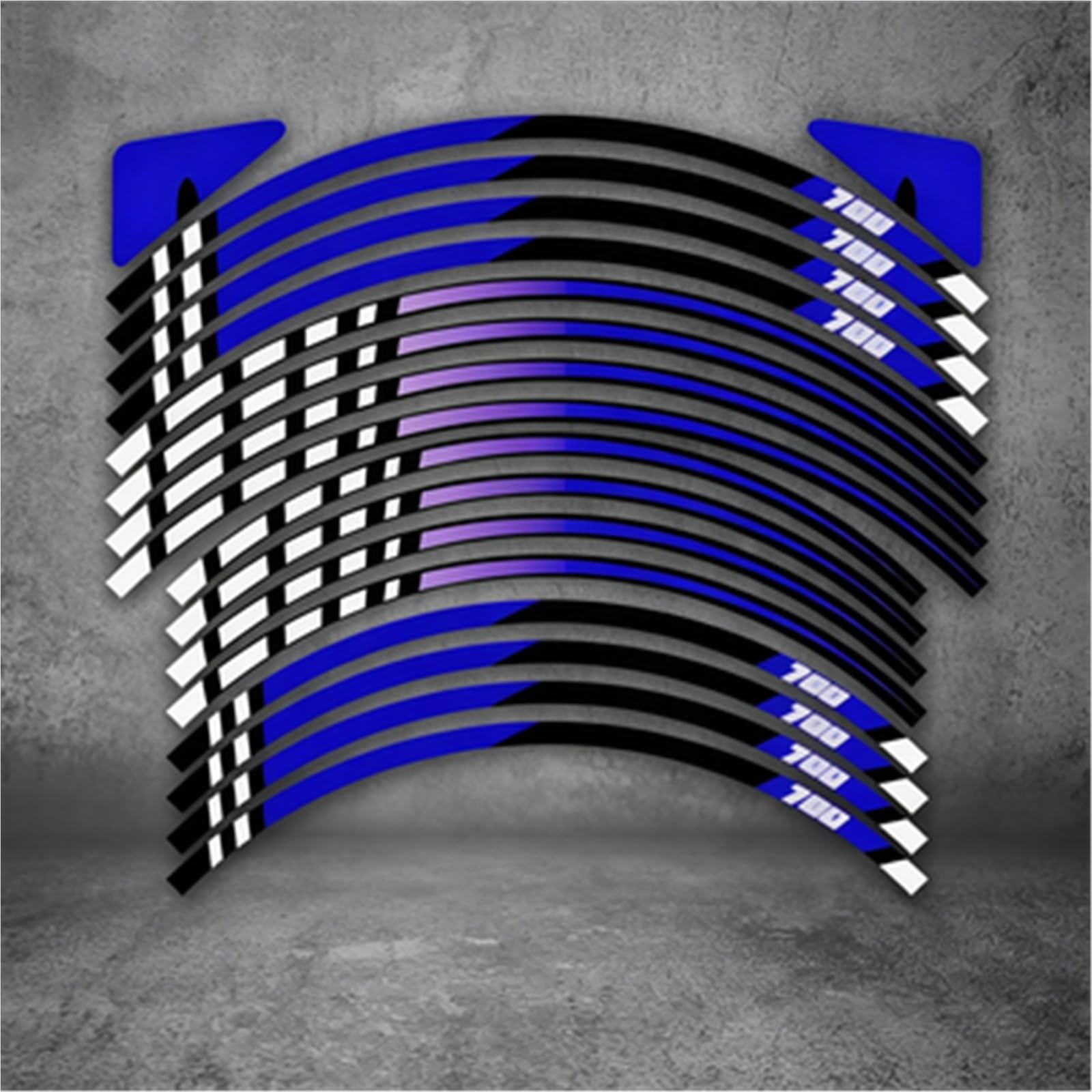 Motorcycle Wheel Stripes Sticker Rim Hub Reflective Decals for Yamaha for Tenere 700 18 and 21 Inch for TENERE700 Motorbike(Color2)