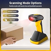 Vista 4 de NetumScan Escáner de código de barras QR Bluetooth industrial, IP67 impermeable y 7M a prueba de caídas, 2600 mAh inalámbrico 1D 2D escáner