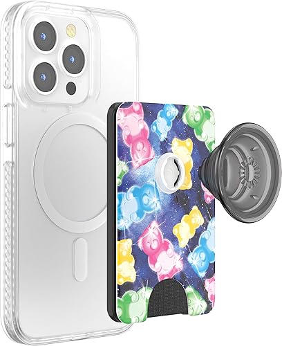 Miniatura 3 de PopSockets Cartera para teléfono con agarre expandible, soporte para tarjetas de teléfono, compatible con carga inalámbrica, cartera compatible con