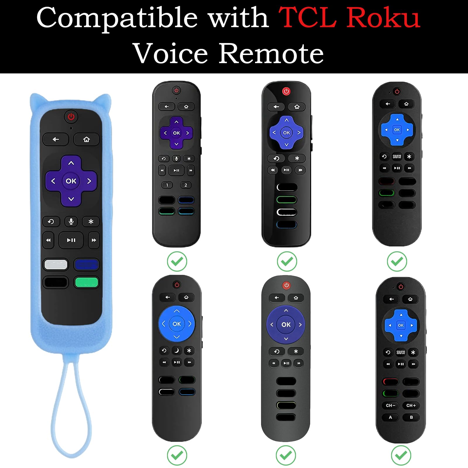 Funda para mando a distancia compatible con Roku