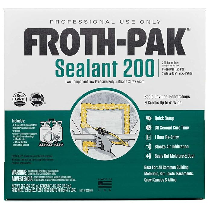 Buy FrothPak 200 Spray Foam Sealant Kit, 9ft Hose. Improved Low GWP