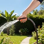 VEVOR Garden Hose, 100 ft 5/8" Heavy Duty 4-Layer Rubber Water Hose, 150PSI Working & 600PSI Burst, Flexible & Non-Kink Outdoor Waterhose with 3/4" Fitting, Lightweight Hoses for Gardening Cleaning
