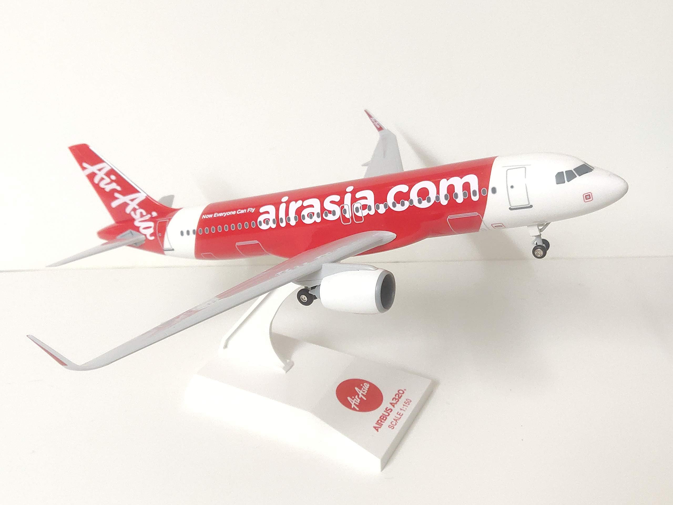 Air Asia Airbus A320-200 Neo 1/150 Scale Official Hard Plastic Model with Gears and Stand