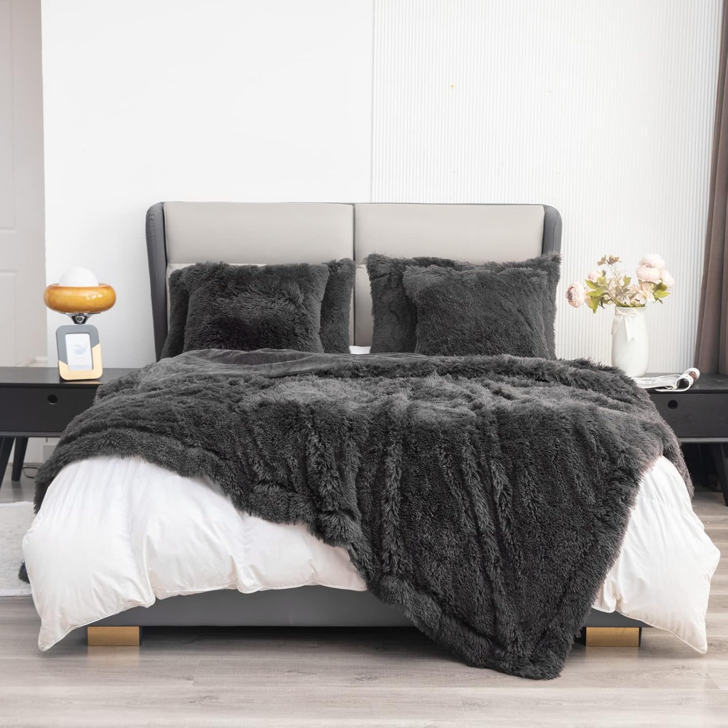 YUSOKI Faux Fur King Blanket(Morel,90" x 104"),Whithout Pillows,Winter Lightweight Plush Fuzzy Soft Cozy Microfiber Comfy Bed Blanket for Women Kids Girls Couch Sofa Washable - Image 4