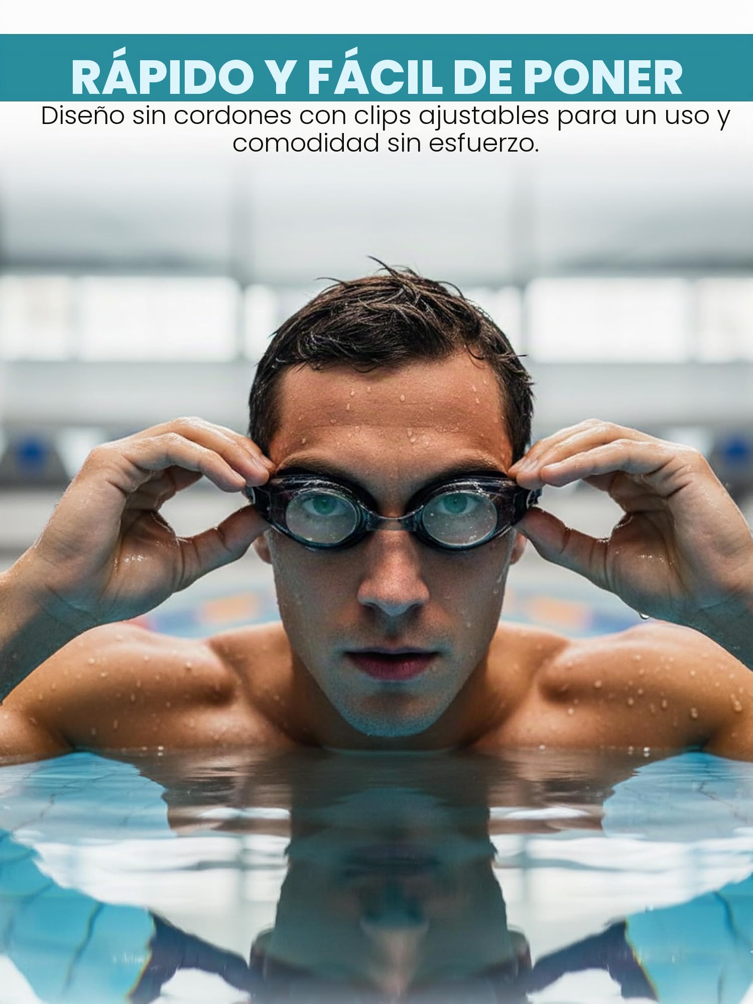SPORTS WORLD VISION Gafas de natación ópticas | Unisex impermeables Gafas de buceo para adultos dioptrías positivas y negativas | Protección UV antivaho, visión nítida y gran angular | Ajuste cómodo