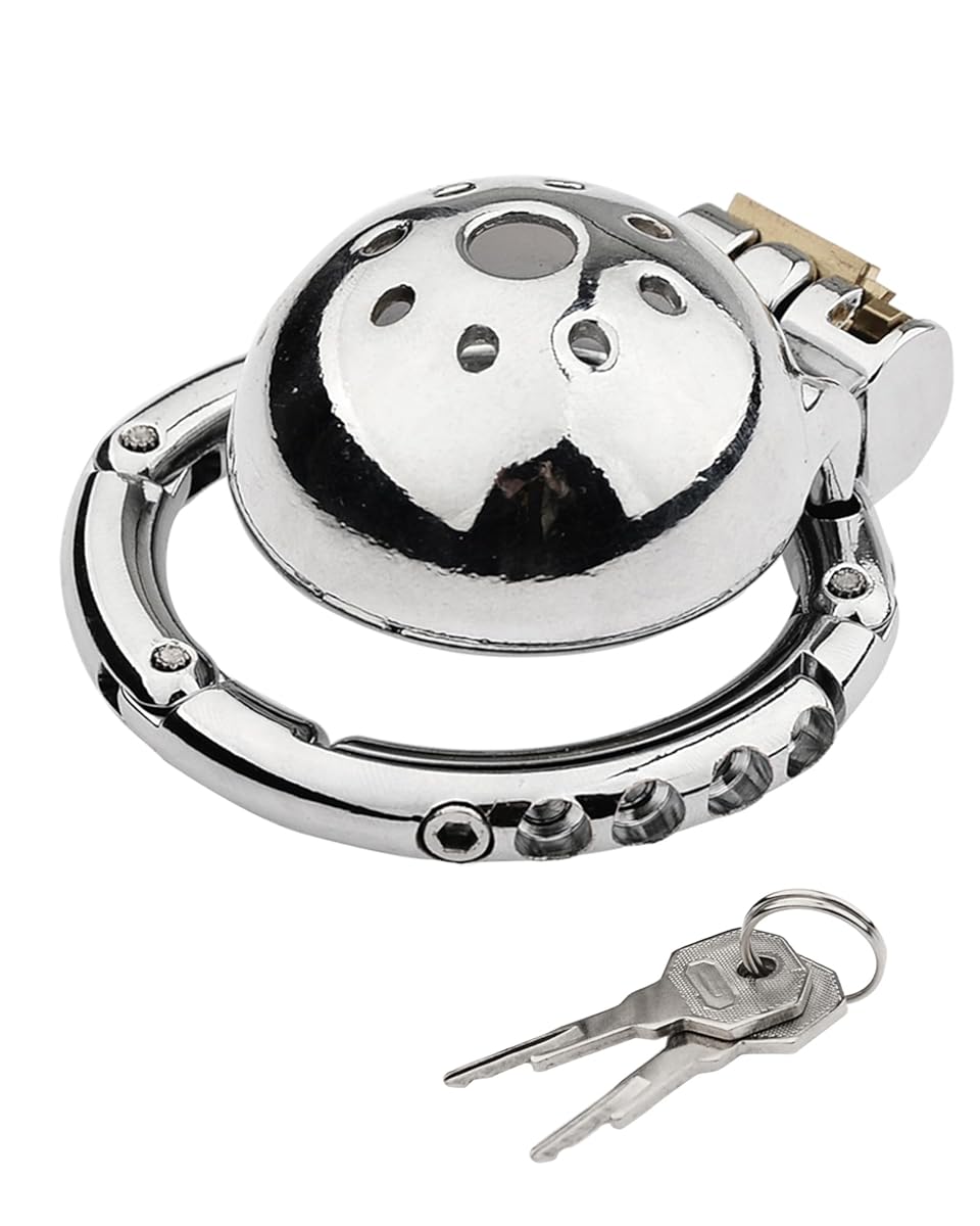 Tibemi 貞操帯 フラット 貞操具 鍵付き ていそうたい男性器 五段階調節貞操リング付き 貞操体 ステンレス鋼 貞操ロック コックロック 拘束具 アダルトグッズ LHDCB-40-TJ