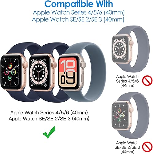 Miniatura 2 de JETech Protector de pantalla compatible con Apple Watch SE (2022/2020) /Series 6 5 4 de 1.57 pulgadas, película transparente de TPU HD, paquete de 3