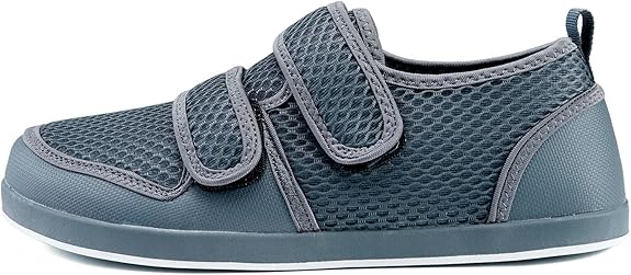 Nwarmsouth Comfortabele elastische gezondheidsschoen, diabetische schoenen breed aan de voeten, verstelbare schoenen voor ouderen-39_grijs, comfortabele artritis oedeem schoenen